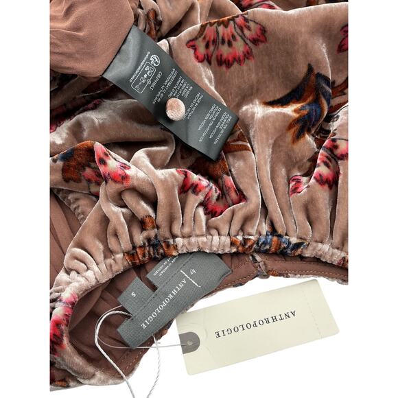 Anthropologie 'Velvet' Brown Viscose Bubble Tank Top Size S - Picture 4 of 4